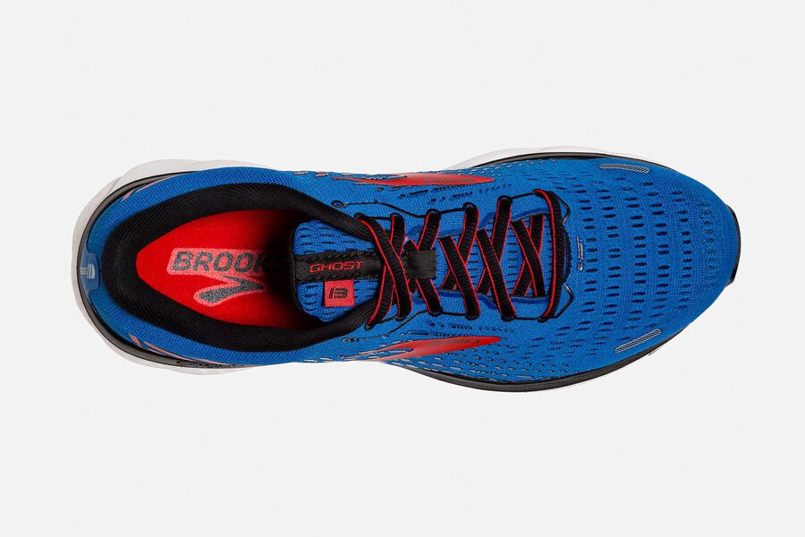 Brooks Ghost 13 Road Running Shoes Mens Blue/Red/White 871639-FTN